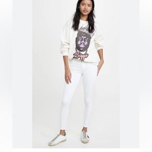 Agolde white skinny mid rise skinny jeans